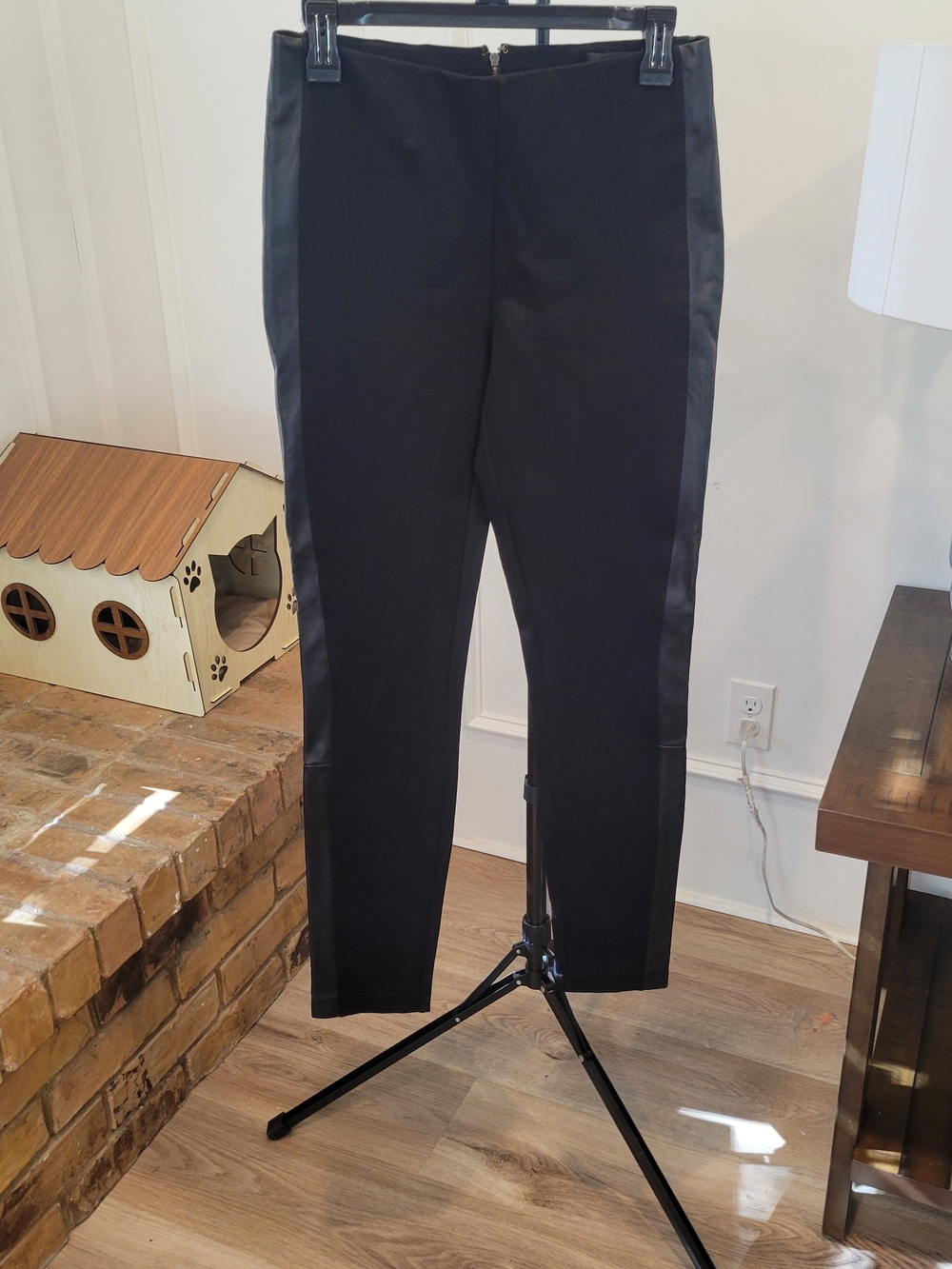 J. Crew Black Men's Pants with Satin Side Stripe